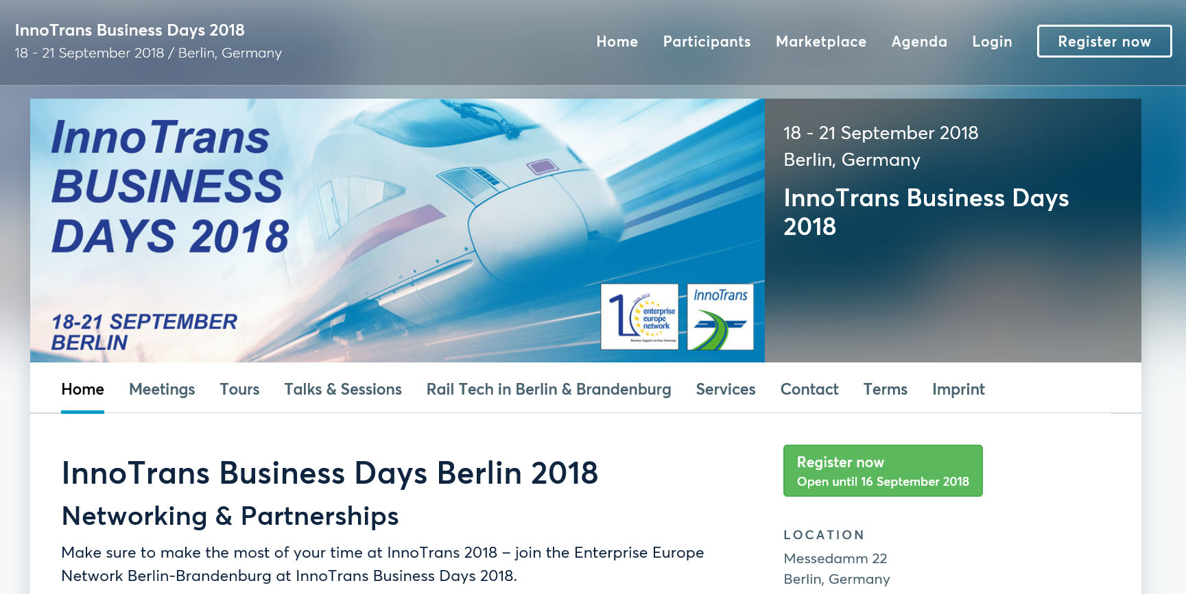 InnoTrans Business Days