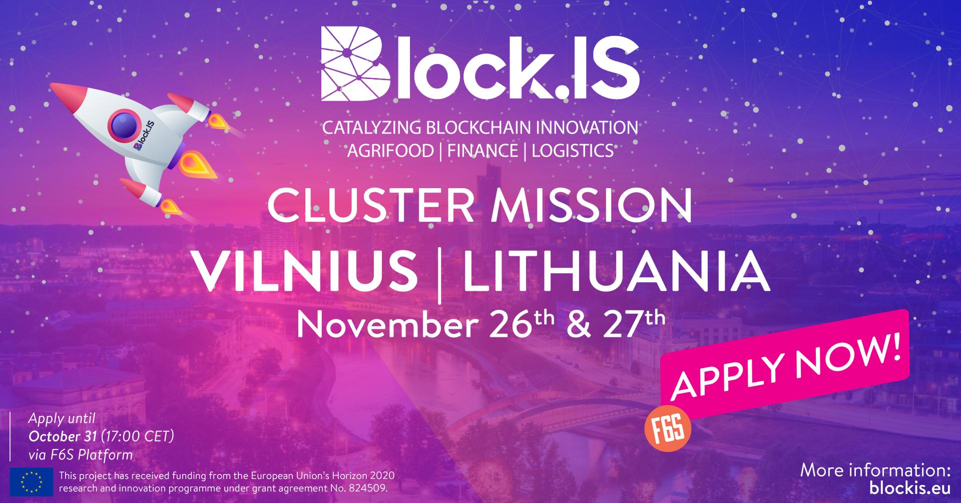 Block.IS Cluster Mission Vilnius Open Call Launched