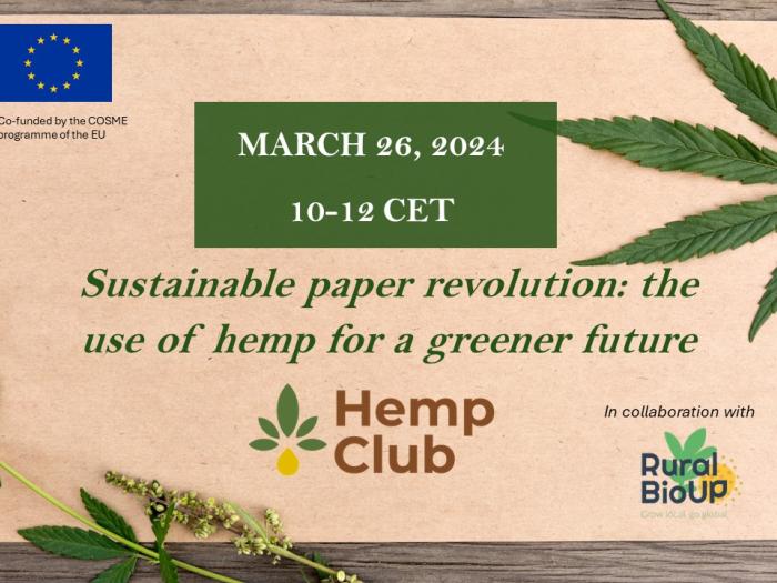 'Sustainable paper revolution the use of hemp for a greener future' Webinar