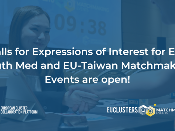 Calls for Expressions of Interested for EU-South Med and EU-Taiwan Matchmaking events are open!